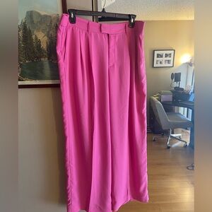 a new day - flowy pink wide leg trouser - sz 17